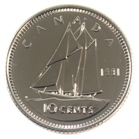 1991 Canada 10-cent Proof Like