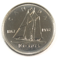 1992 Canada 10-cent Brilliant Uncirculated (MS-63)