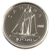 2001P Canada 10-cent Brilliant Uncirculated (MS-63)