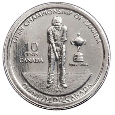 2004P Canada Golf 10-cent Proof Like