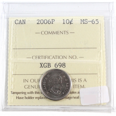2006P Canada 10-cents ICCS Certified MS-65