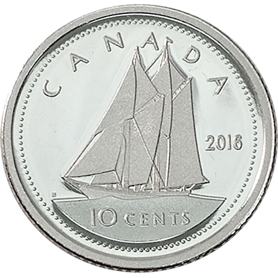 2016 Canada 10-cent Silver Proof (No Tax)