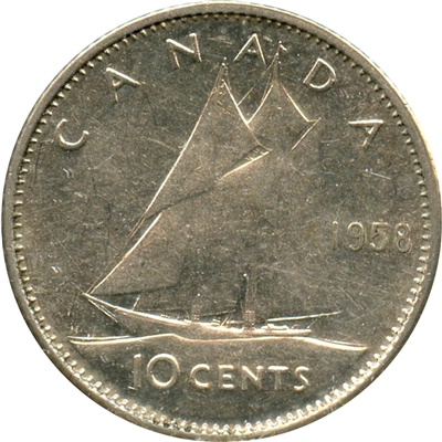 1958 Canada 10-cents EF-AU (EF-45)