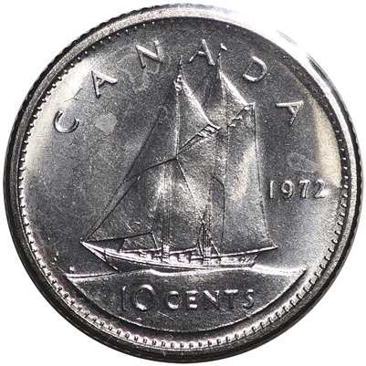 1972 Canada 10-cent Choice Brilliant Uncirculated (MS-64)