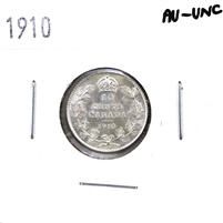 1910 Canada 10-cents AU-UNC (AU-55) $