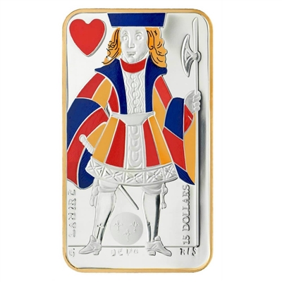 2008 Canada $15 Playing Card - Jack of Hearts Sterling Silver (#1)