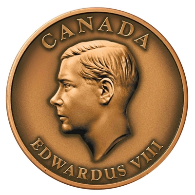 2009 Canada King Edward VIII Copper High Relief Medallion