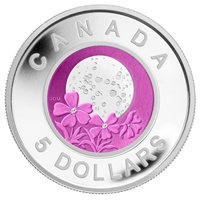 2012 Canada $5 Full Moons of the Algonquin - April Full Pink Moon Sterling & Niobium