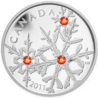 2011 Canada $20 Small Crystal Snowflakes - Hyacinth Fine Silver