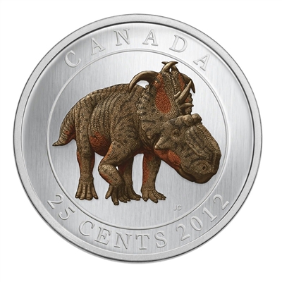 2012 Canada 25-cent Prehistoric Animals - Pachyrhinosaurus Lakustai