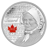 2013 Canada $4 Heroes of 1812 - Laura Secord Fine Silver (No Tax)
