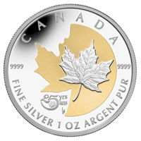 2013 Canada $5 Silver Maple Leaf with Selective Gold Plating (No Tax)
