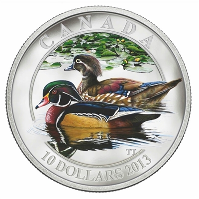 2013 Canada $10 Ducks of Canada - Wood Duck (#2) Fine Silver (No Tax)