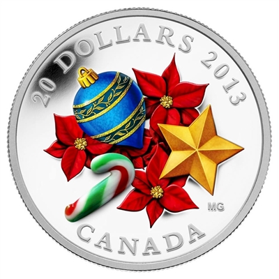 2013 Canada $20 Candy Cane Fine Silver Coin