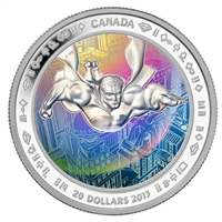 2013 Canada $20 Superman & Metropolis Fine Silver Hologram (No Tax)