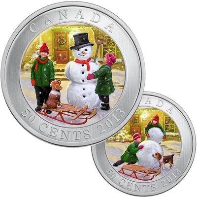 2013 Canada 50-cent Snowman Lenticular Coin