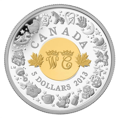 RDC 2013 Canada $5 Royal Infant Toys Fine Silver (No Tax) scratch
