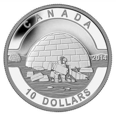 2014 $10 O Canada - The Igloo (#1) Fine Silver (No Tax)