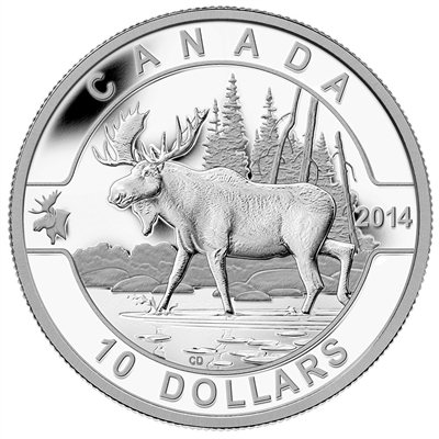 2014 $10 O Canada - Moose Fine Silver (No Tax)