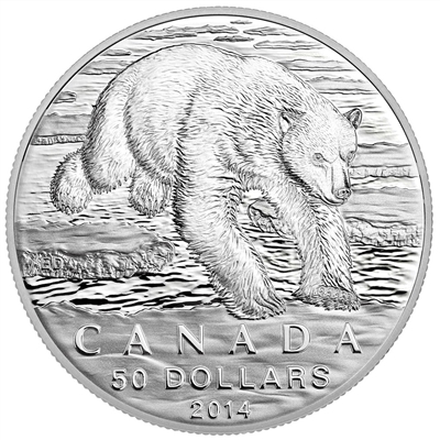 2014 Canada $50 Polar Bear ($50 for $50 #1) Fine Silver (No Tax)