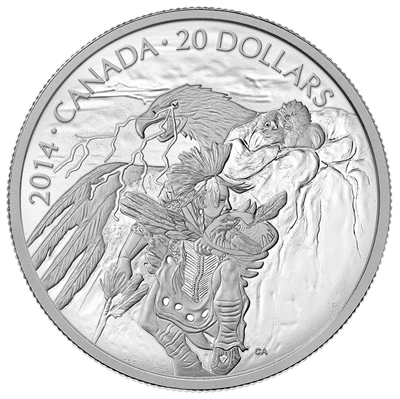 2014 Canada $20 Nanaboozhoo & the Thunderbird's Nest Fine Silver (No Tax)