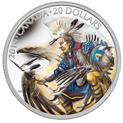 2014 Canada $20 Legend of Nanaboozhoo Coloured Fine Silver (No Tax)