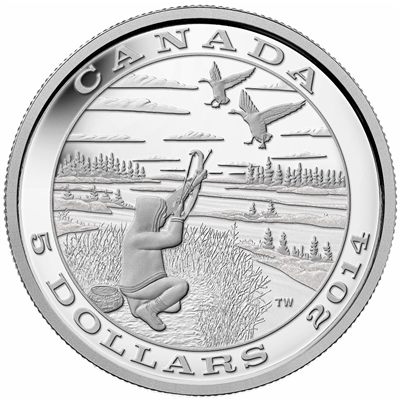 2014 Canada $5 Tradition of Hunting - Canada Goose (No Tax)