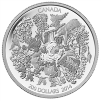 2014 Canada $200 Towering Forests 2oz. Fine Silver ($200 for $200 #1) No Tax