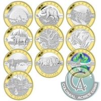 2014 $10 O Canada 10-coin Silver Set with Gold Plating (No Tax)