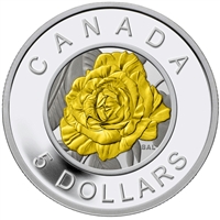 2014 Canada $5 Flowers in Canada - Rose Silver and Niobium (No Tax)