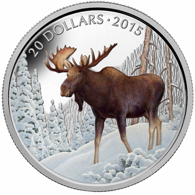 2015 Canada $20 The Majestic Moose Fine Silver (No Tax)
