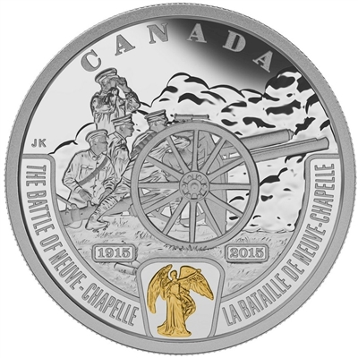 2015 Canada $20 WWI Battlefront - Battle of Neuve-Chapelle (No Tax)