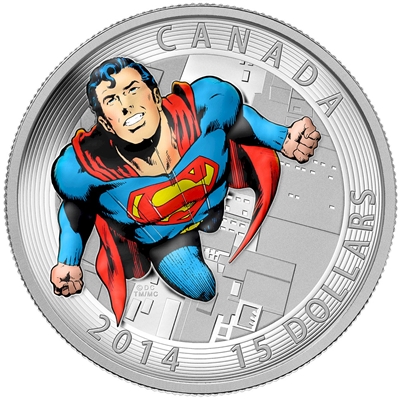 2014 Canada $15 Iconic Superman - Action Comics #419 (1972) TAX Exempt