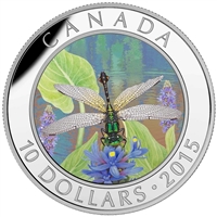 2015 Canada $10 Dragonfly - Pygmy Snaketail Fine Silver (No Tax)