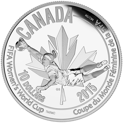 2015 Canada $10 FIFA Women's World Cup - The Goalie (No Tax)