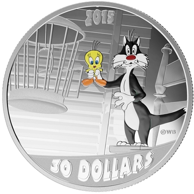 2015 Canada $30 Looney Tunes - Birds Anonymous 2oz. Fine Silver (No Tax)