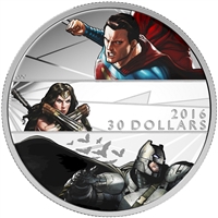 RDC 2016 Canada $30 Batman VS Superman Dawn of Justice Silver (No Tax) scratched capsule