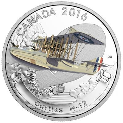 2016 Canada $20 Aircraft of WWI - Curtiss H12 (No Tax)