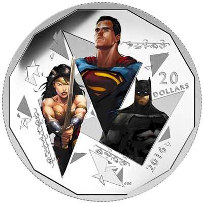 2016 Canada $20 Batman VS Superman Dawn of Justice - The Trinity (No Tax)