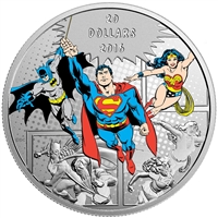 2016 Canada $20 DC Comics Originals - The Trinity Fine Silver (No Tax)
