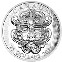 2016 Canada $25 Sculptural Art - Grotesque Foliated Green Man (TAX Exempt)