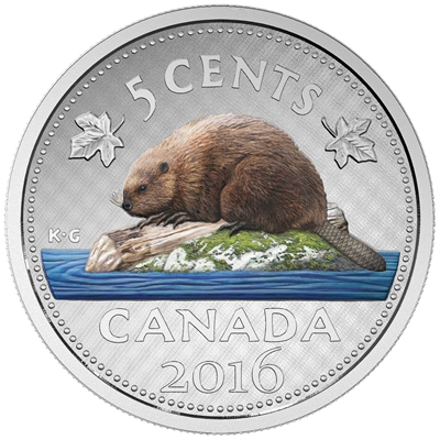 2016 Canada 5-cent Big Coin Fine Silver (No Tax)