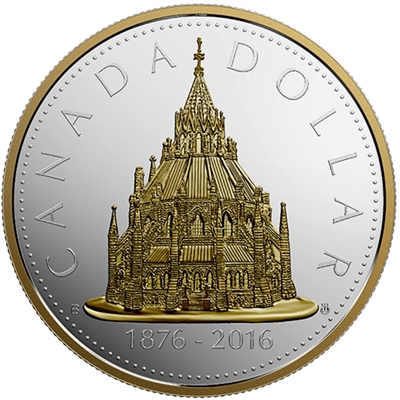 2016 Canada $1 Library of Parliament Renewed Silver Dollar (No Tax)