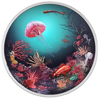 2016 Canada $30 Illuminated Underwater Reef Fine Silver (No Tax)
