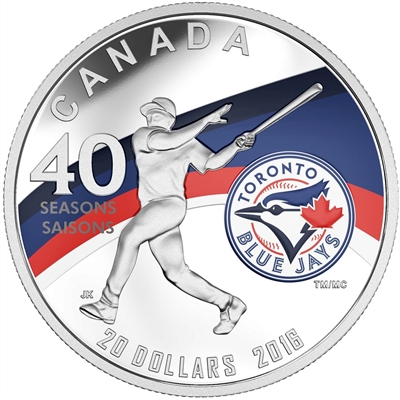 2016 Canada $20 40th Season of the Toronto Blue Jays (No Tax)
