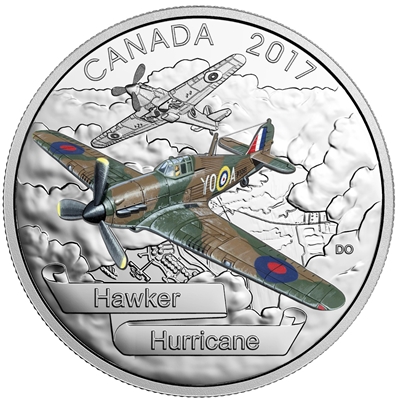 2017 Canada $20 Aircraft of WWII - Hawker Hurricane Silver (No Tax)