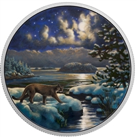 2017 Canada $30 Animals in the Moonlight - Cougar Silver (No Tax)