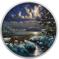 RDC 2017 Canada $30 Animals in the Moonlight - Cougar Silver (No Tax) impaired