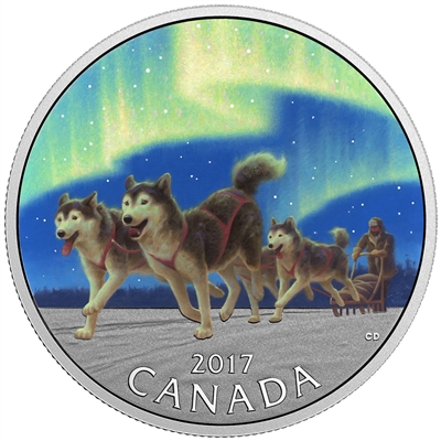 2017 $10 Iconic Canada - Dog Sledding Under the Northern Lights (No Tax)