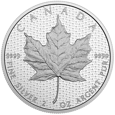 2017 $10 Canada 150 Iconic Maple Leaf 2oz. Fine Silver (No Tax)